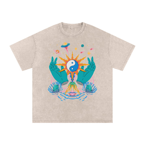 Yin / Yang - Acid Wash Oversize T-Shirt - 250 GSM (Limited Release)